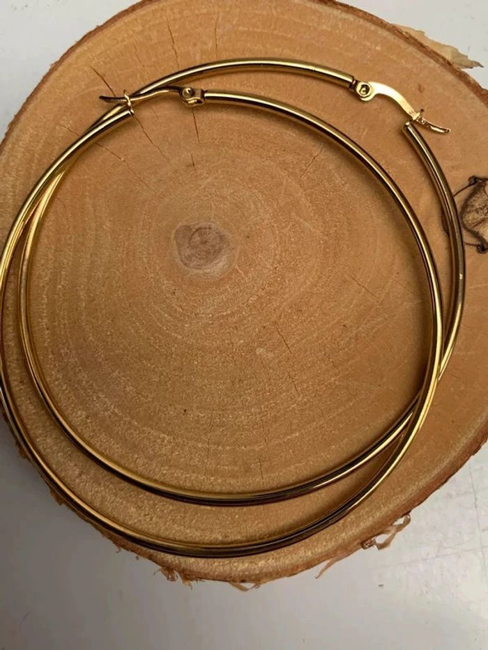 Boucles d'oreilles créole acier