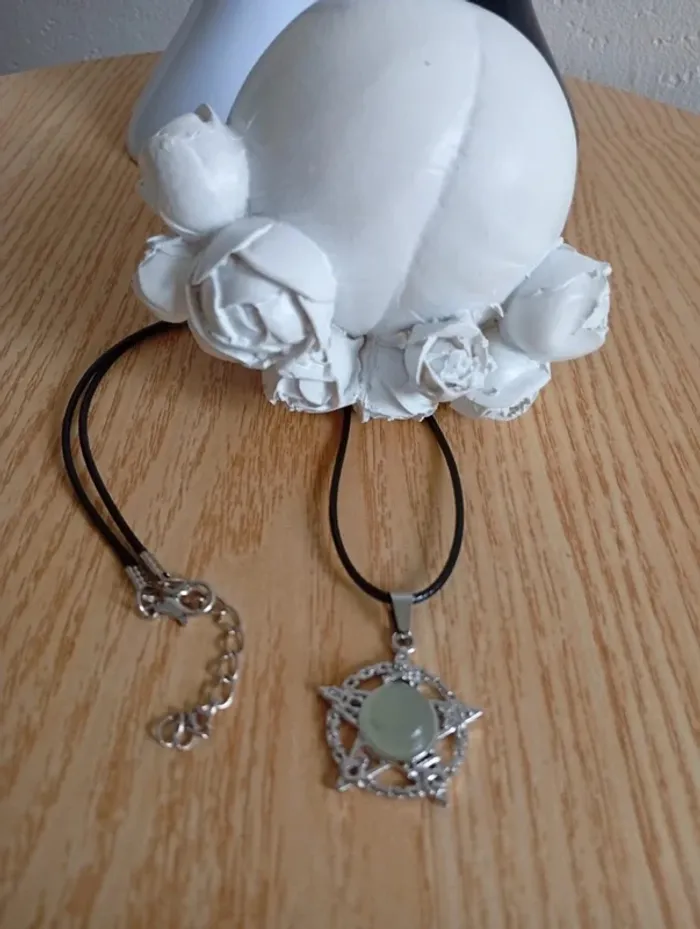 Solde 💝 Collier en pierres naturelles jade Lithothérapie - photo numéro 2