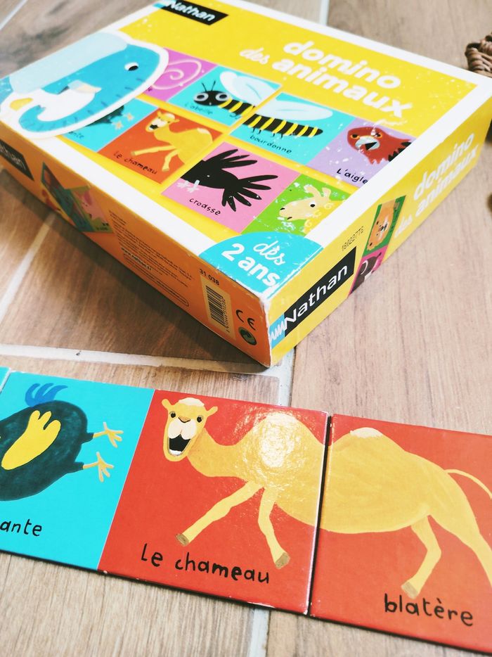 🦩Jeu Domino des animaux puzzle 2 en 1 marque Nathan - photo numéro 3
