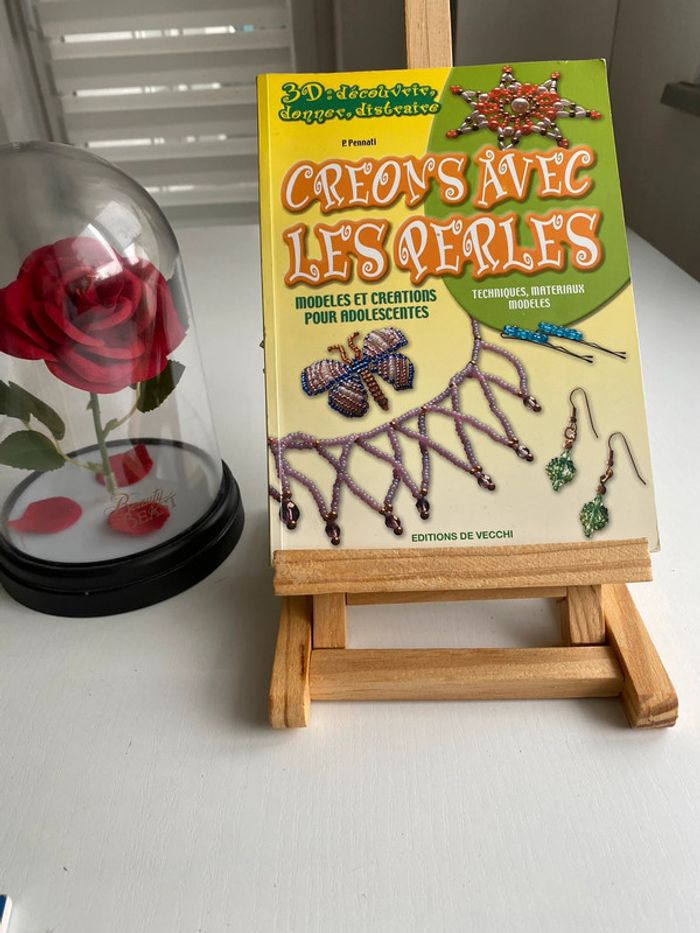 Lot de deux livres bijoux en perles - photo numéro 2