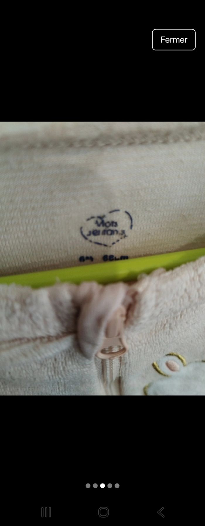 Pyjama grenouillère zip - photo numéro 3