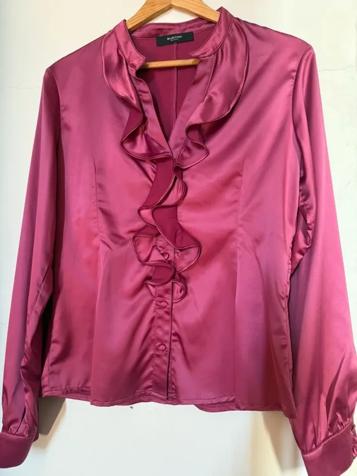 Chemise fushia satinée Burton NEUVE