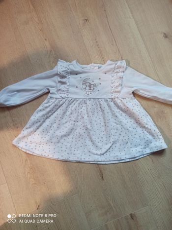 Robe blanche et bronze