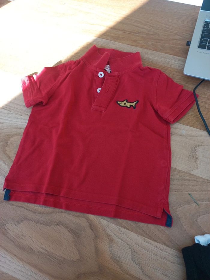 Polo taille 2 ans DPAM rouge