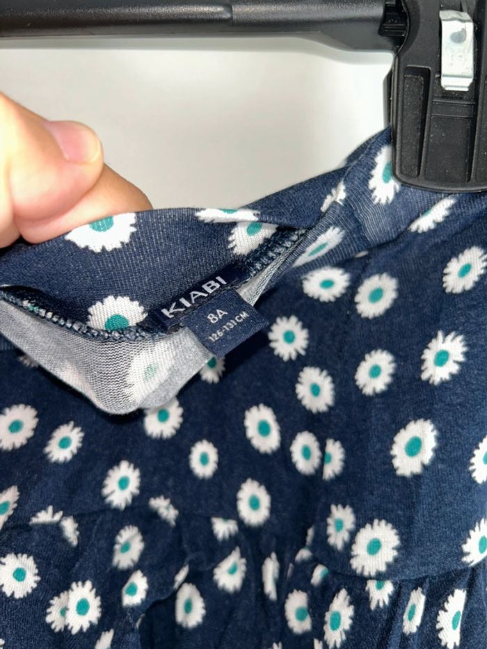 Jupe fluide bleu marine motif floral - 8 ans - Kiabi - photo numéro 3