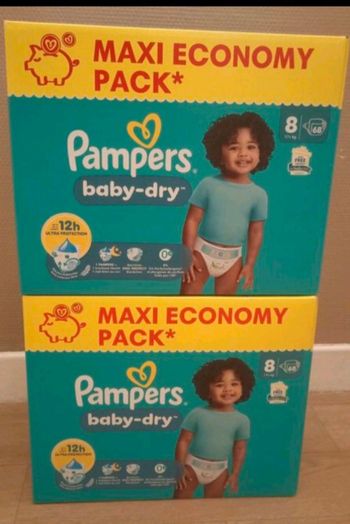 Couches Pampers Baby-Dry Taille 8