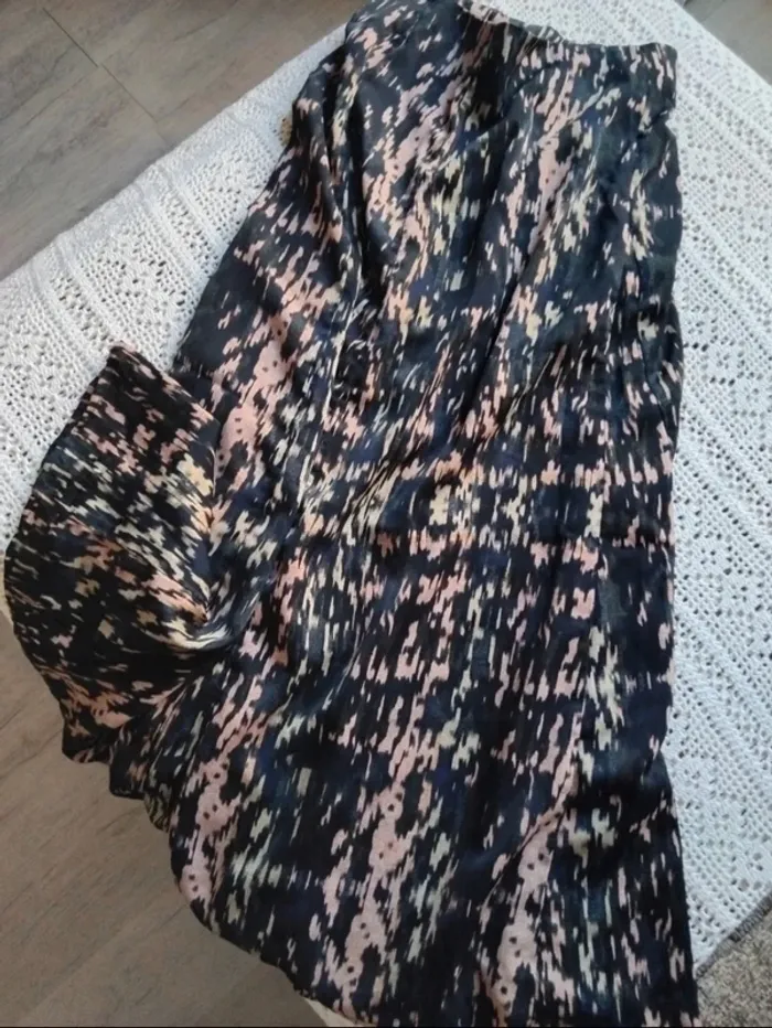 Jupe mi longue Cerise Bleu