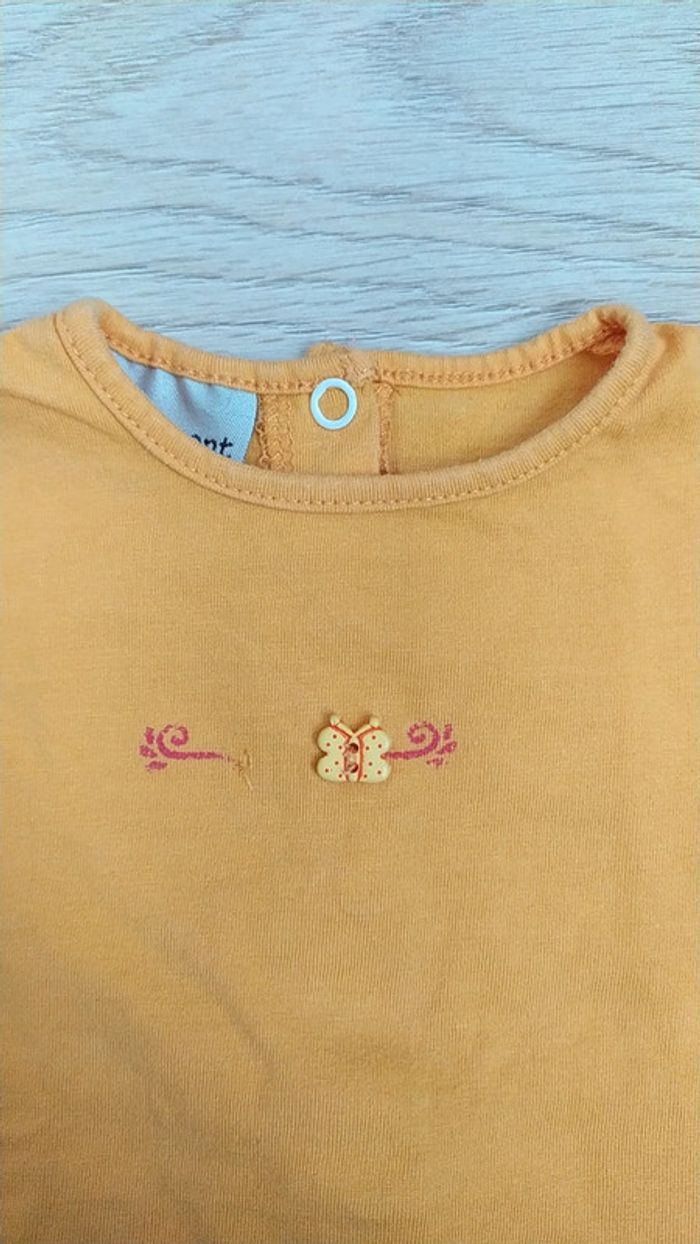 T-shirt MC 3 mois papillon - photo numéro 2