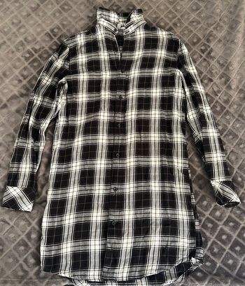 Chemise à carreaux longue