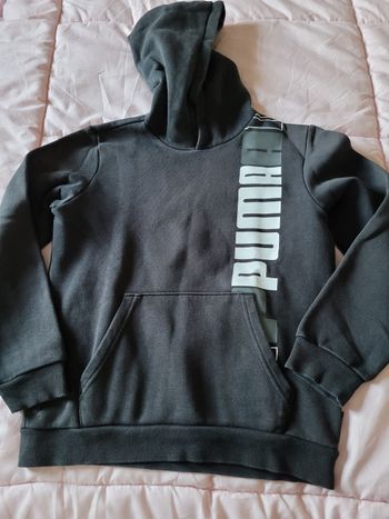 sweat à capuche puma noir 11/12ans (5e)