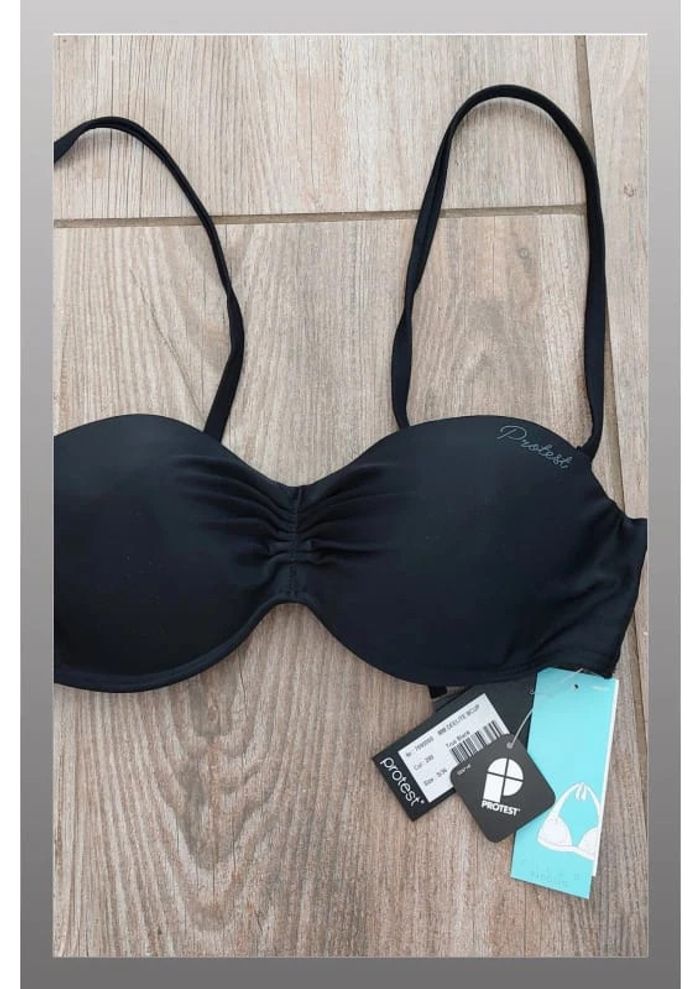 Haut de maillot de bain noir bandeau MM deelite BCUP mix and match Taille S Protest