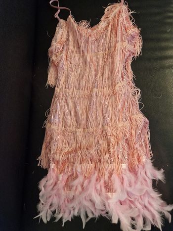 Robe à franges et à plumes samba neuve