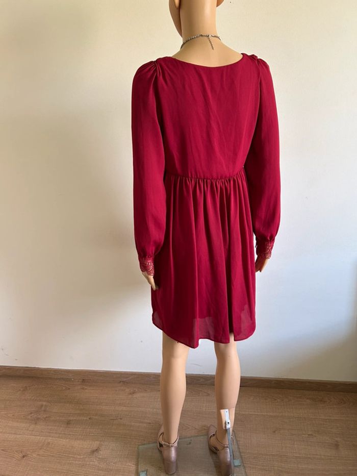 Robe bordeaux à manches longues Naf Naf taille 36 jamais portée - photo numéro 10