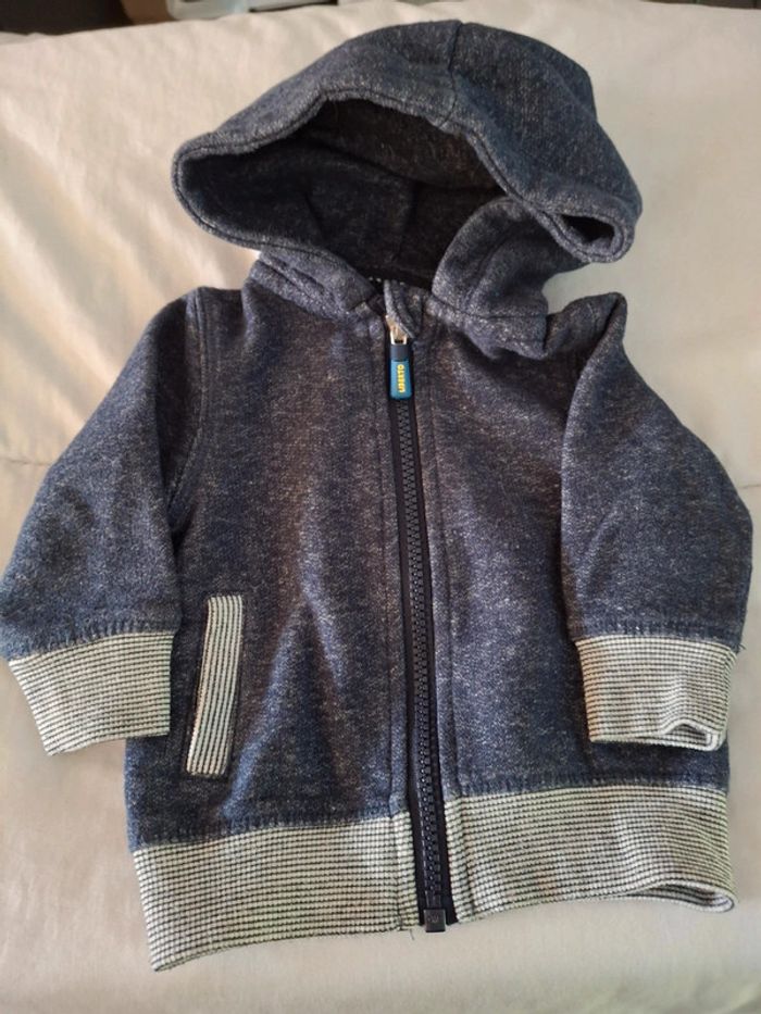 Gilet zippé chiné