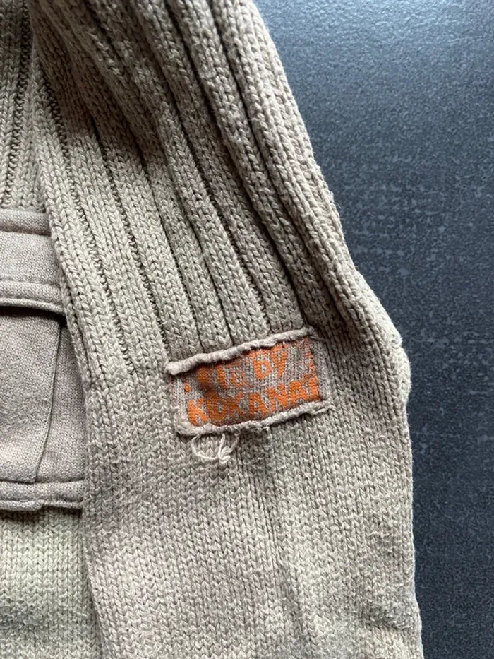 Gilet zippé kaki clair - photo numéro 4