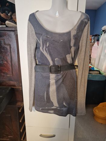 Jolie mini-robe tunique imprimé Woman