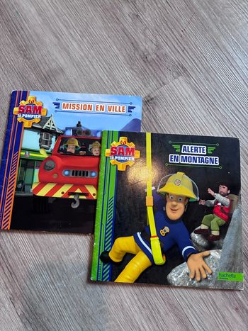Lot de 2 petits livres Sam le pompier 