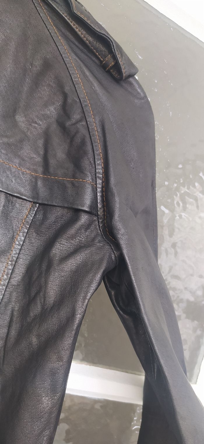 Veste en cuire vintage - photo numéro 8