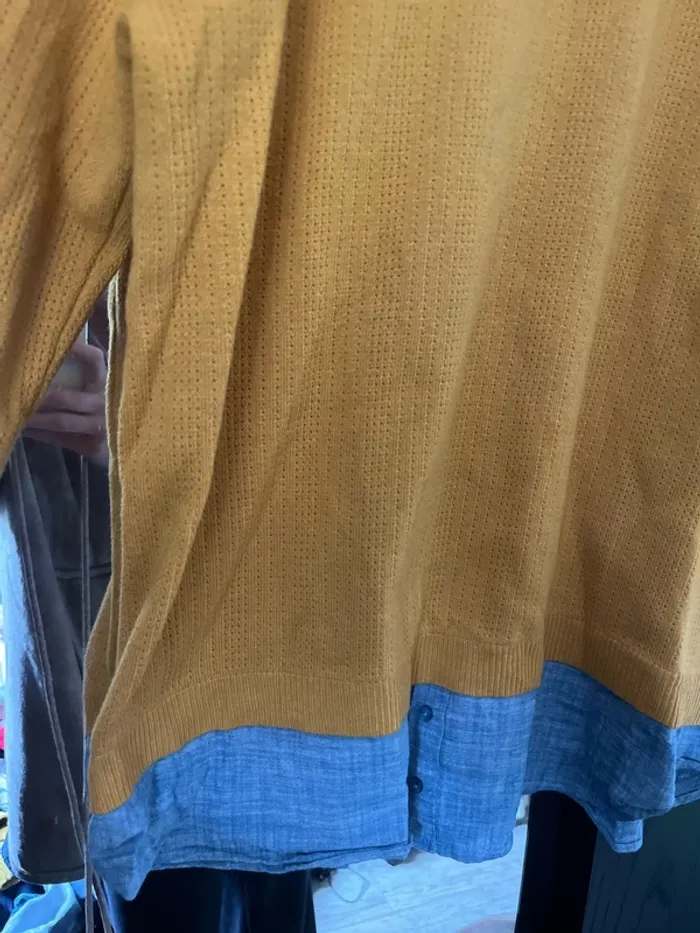 Pull effet chemise neuf Camaïeu - photo numéro 4