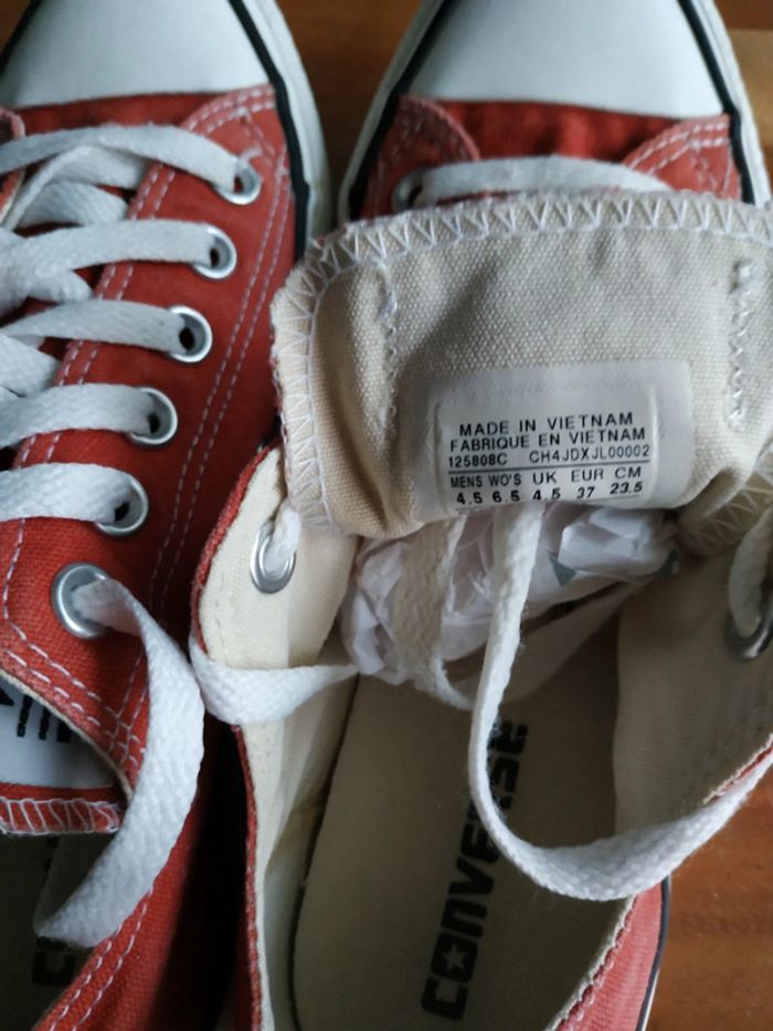 Baskets converse rouge t. 37 - photo numéro 6
