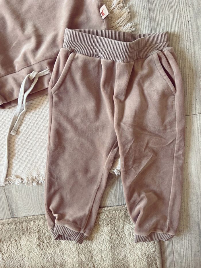 Ensemble gamin gamine mixte unisexe velours pêche beige - photo numéro 3