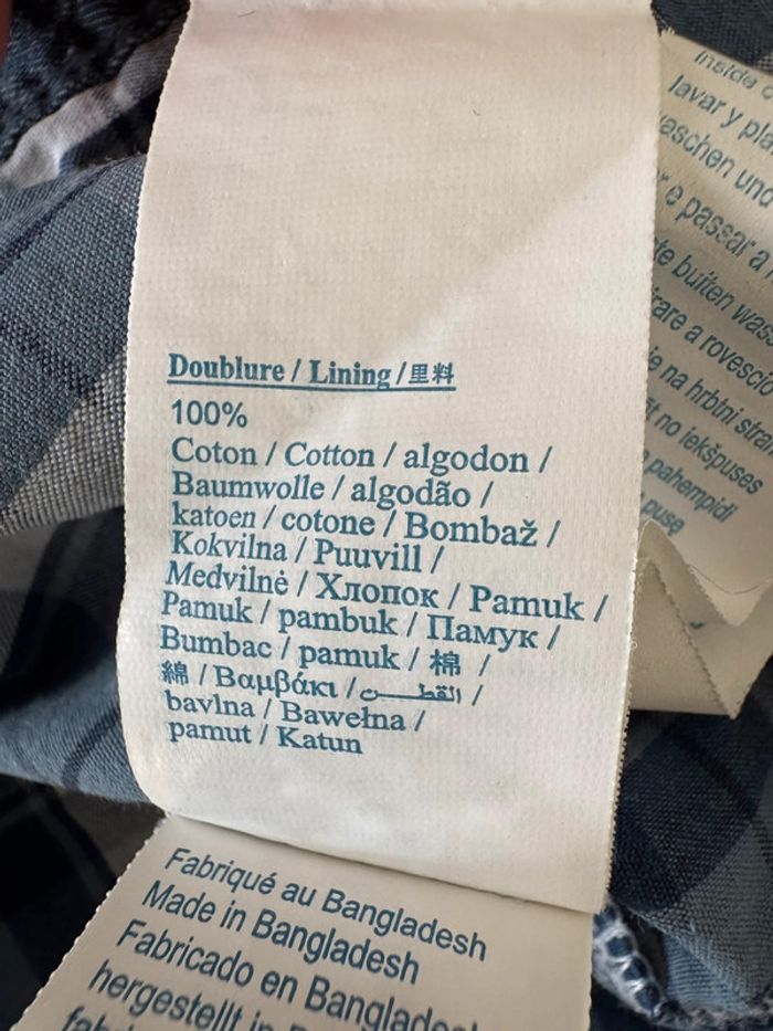 Jolie chemise bleu et blanc à carreaux Obaïbi 3 mois TBE - photo numéro 5