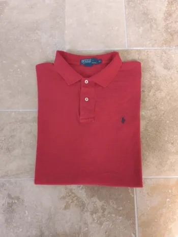 Polo Ralph Lauren homme taille XL rouge logo marine excellent état