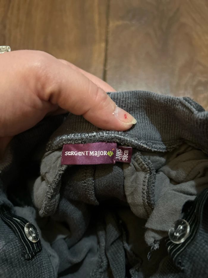 pantalon à carreaux gris Anthracite sergent major 3 ans - photo numéro 9