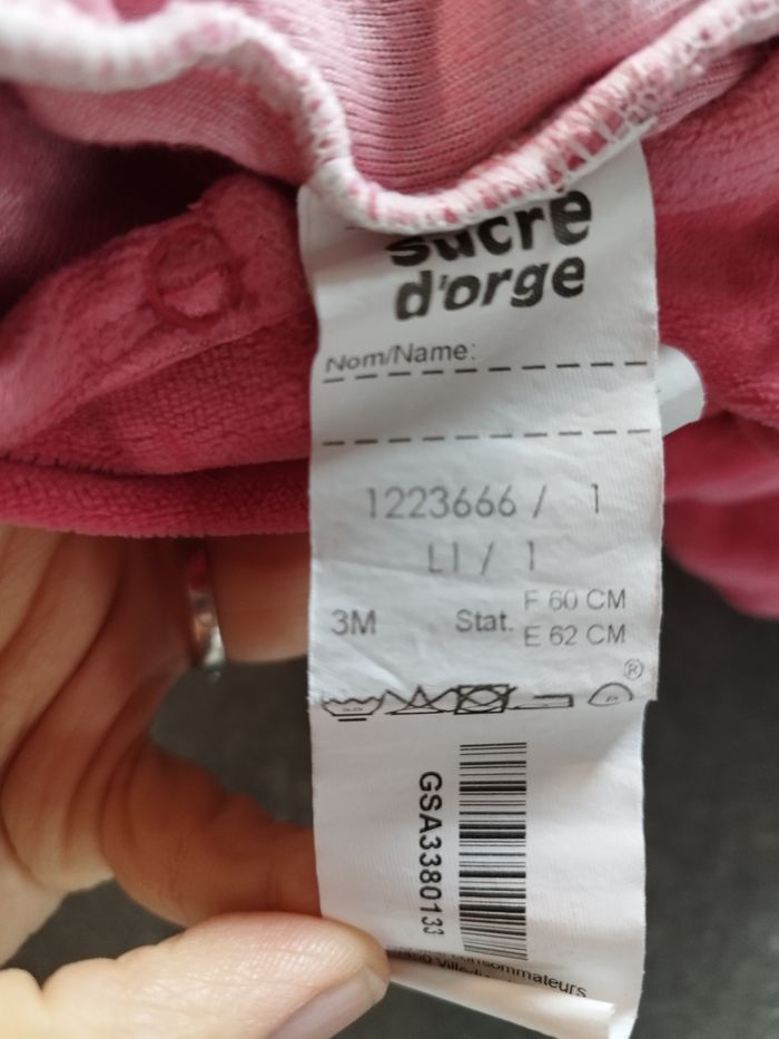 Pyjama sucre d'orge 3 mois - photo numéro 5