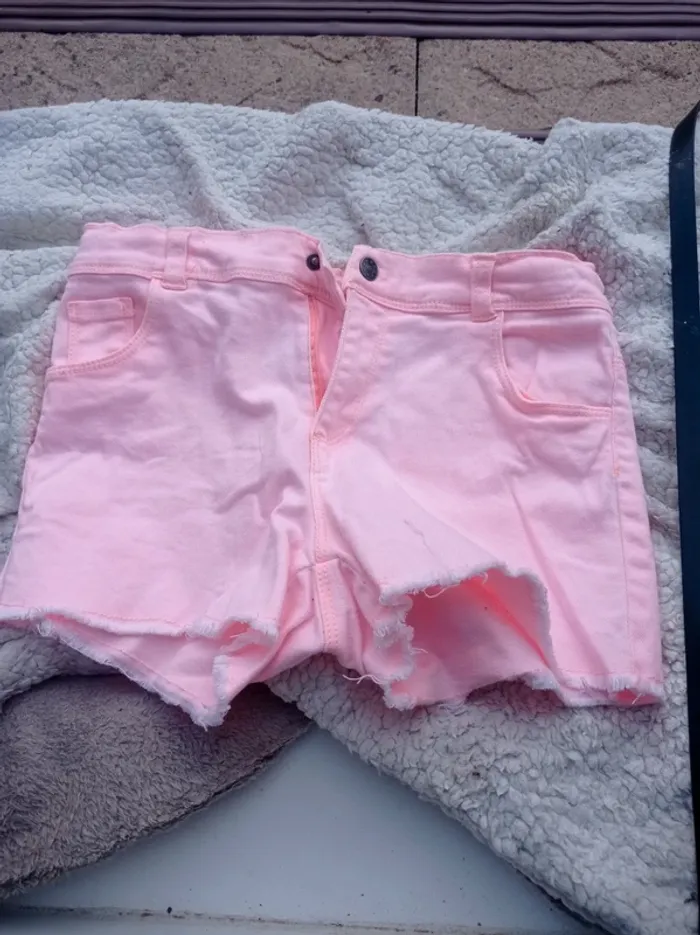 Petit short coton rose