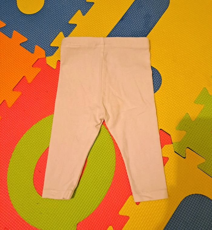 Lot 2 legging marron blanc, pat et ripaton, taille 3 mois (60 cm) - photo numéro 3