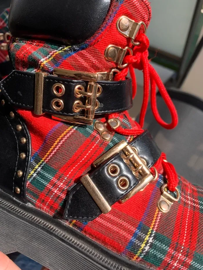 Boots tartan taille 37 - photo numéro 4