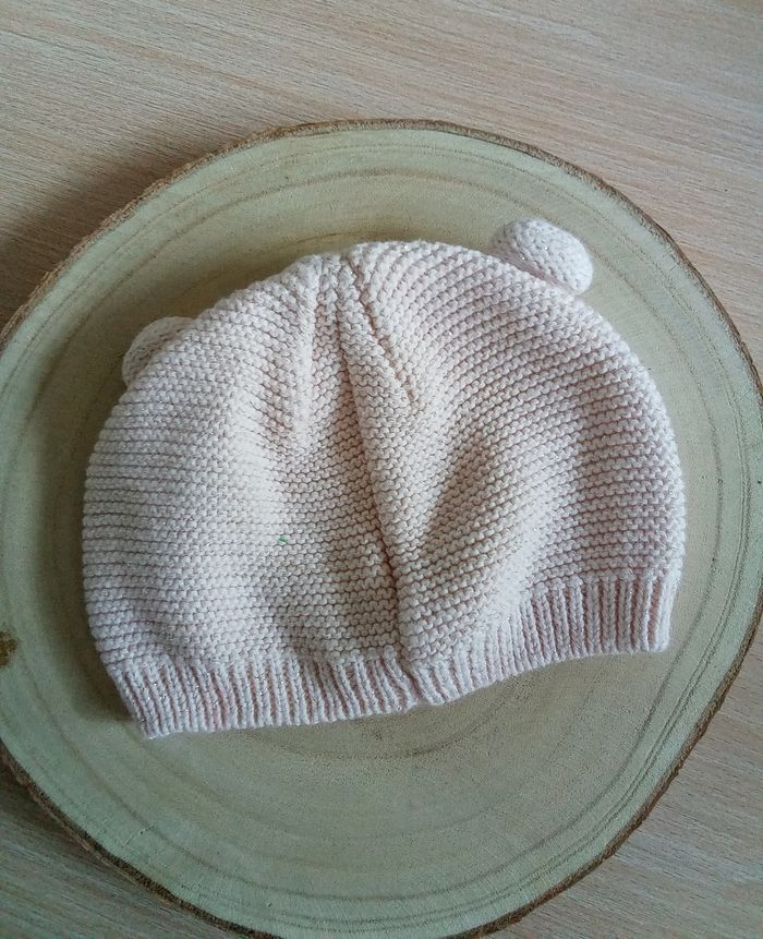 Bonnet en laine crème 6/12 mois TAO - photo numéro 2