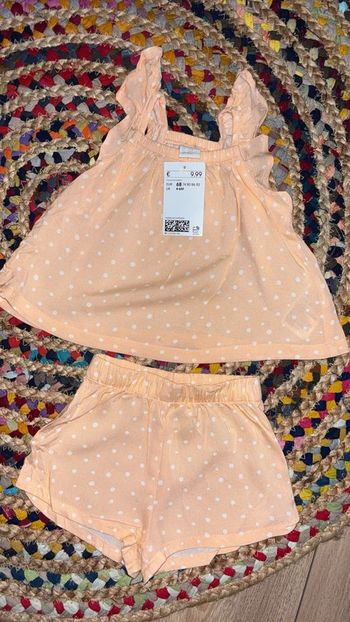 Ensemble bébé fille short blouse