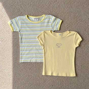 Lot 2 t-shirt fille - 5 ans - Matière coton
