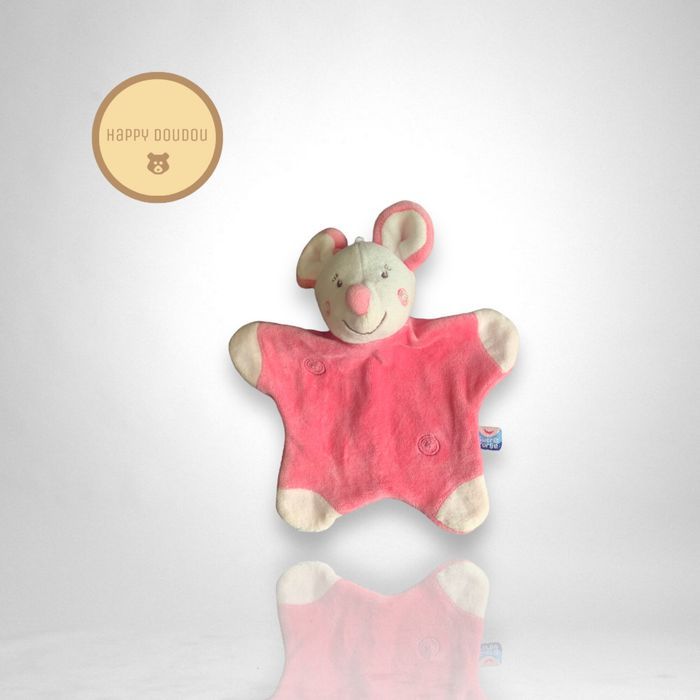 Doudou plat souris rose sucre d'orge DP308 - photo numéro 4
