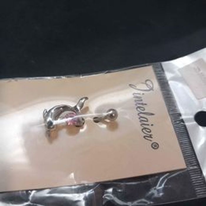 Piercing nombril avec dauphin et strass - photo numéro 5