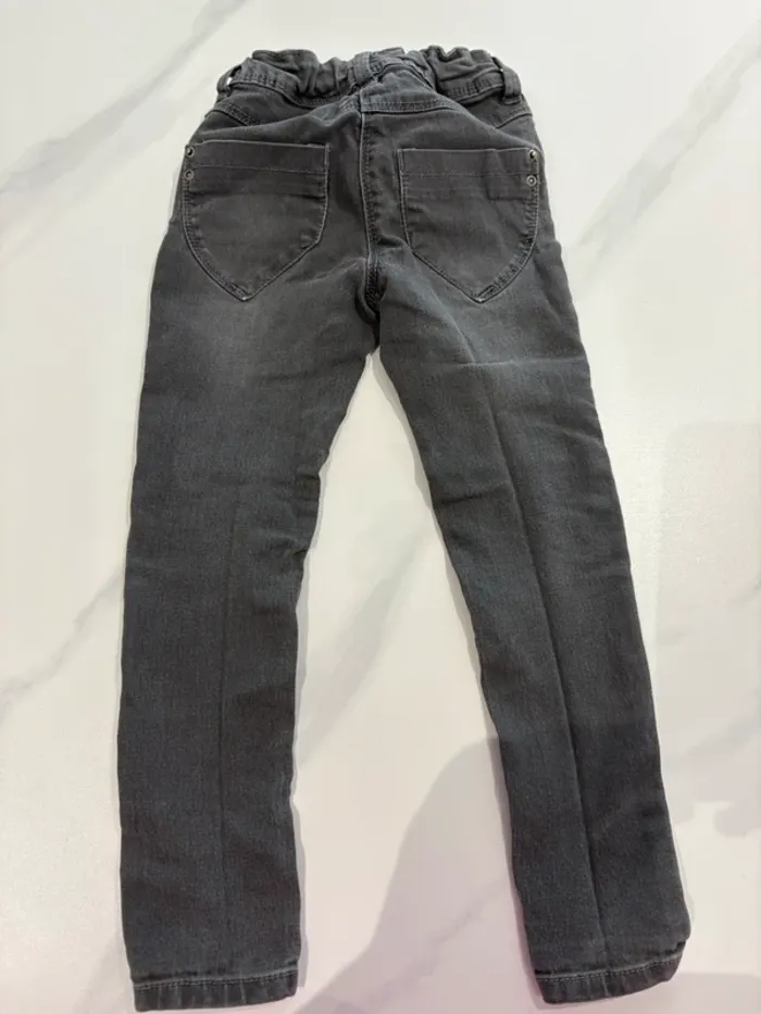 Jeans Skinny Fit noir/gris foncé 4 ans réglable Kiabi fille - photo numéro 4