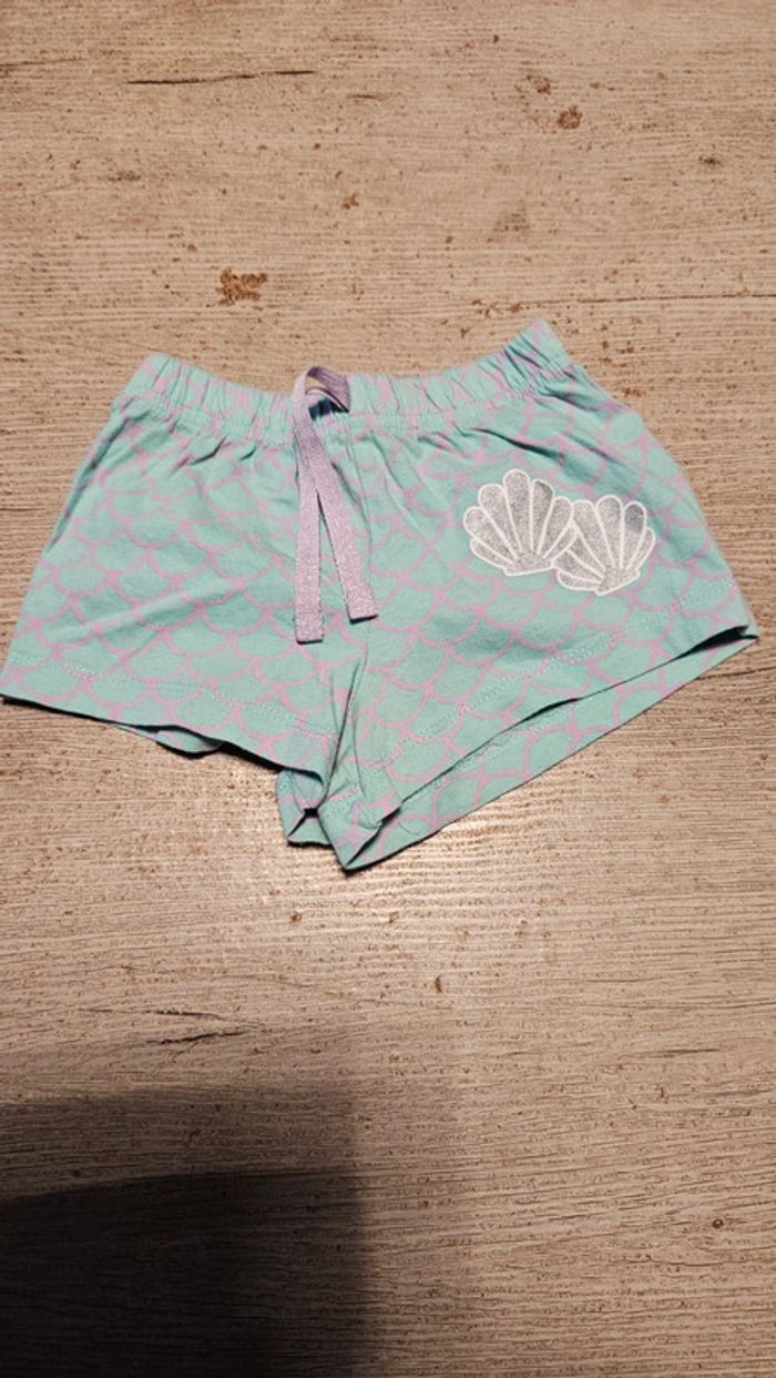 Short turquoise et mauve pour fille, Disney, 2/3 ans