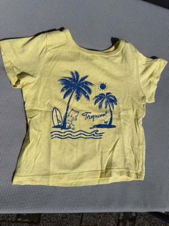 T shirt kimbaloo jaune taille 12 mois 74 cm 