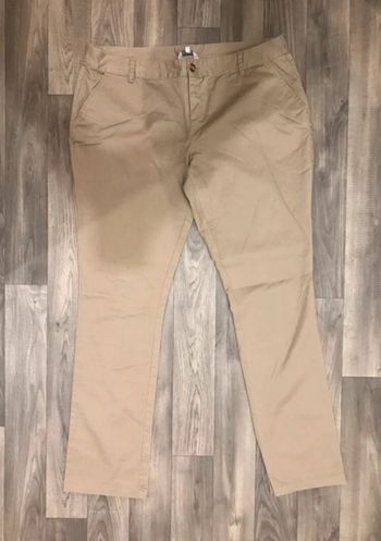 Pantalon tex woman été en tissu beige taille 44