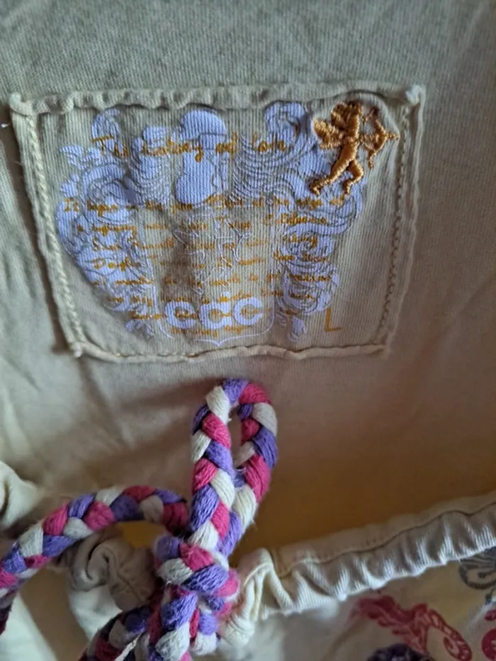 Blouse sans manche jaune avec colombe L edc - photo numéro 2