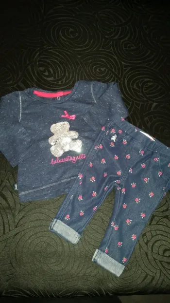 Ensemble Lulu Castagnette pull + jegging 3 mois