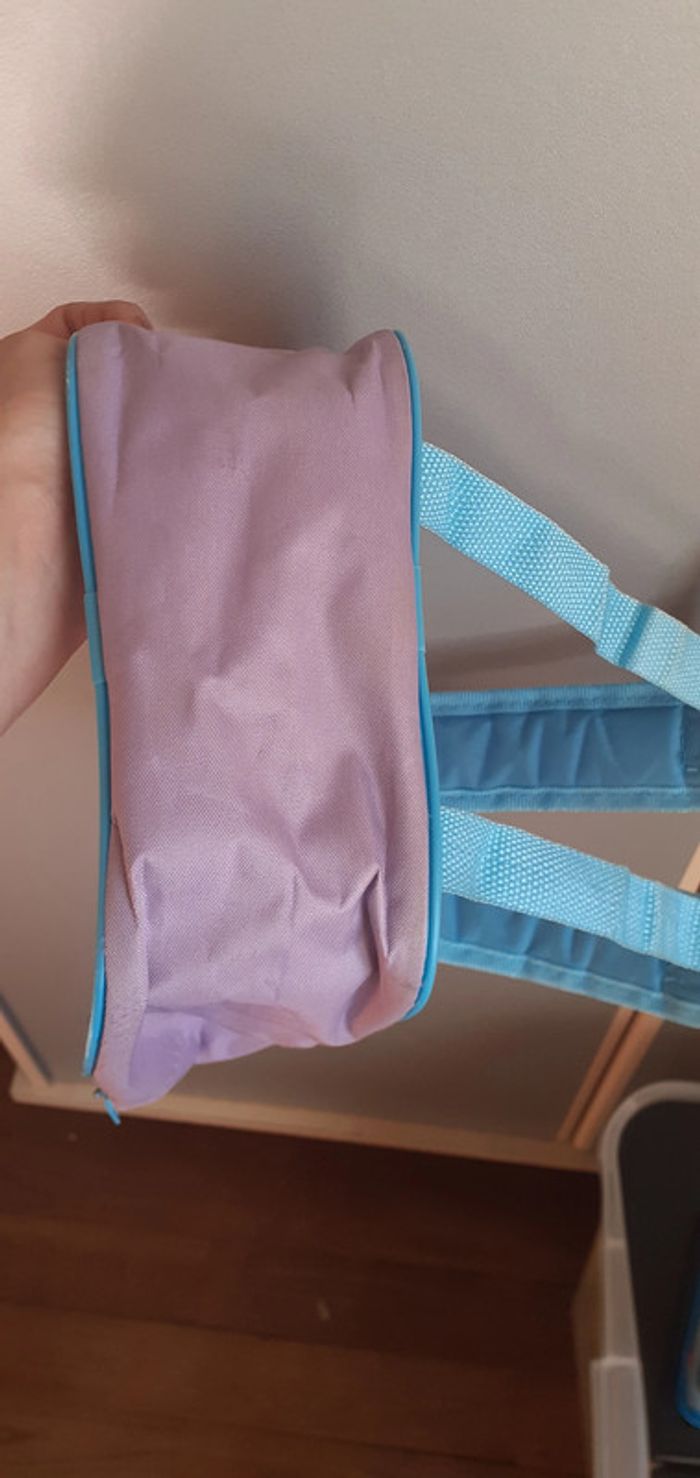 sac à dos bleu et violet ELSA reine des neiges maternel - photo numéro 6