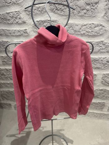 Tee shirt fille hiver col roulé 8 ans rose gémo manches longues