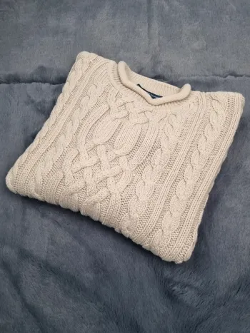Pull USPA beige, M Femmes