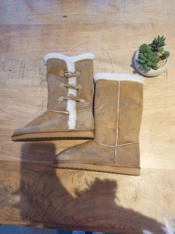 Bottes fourrées camel