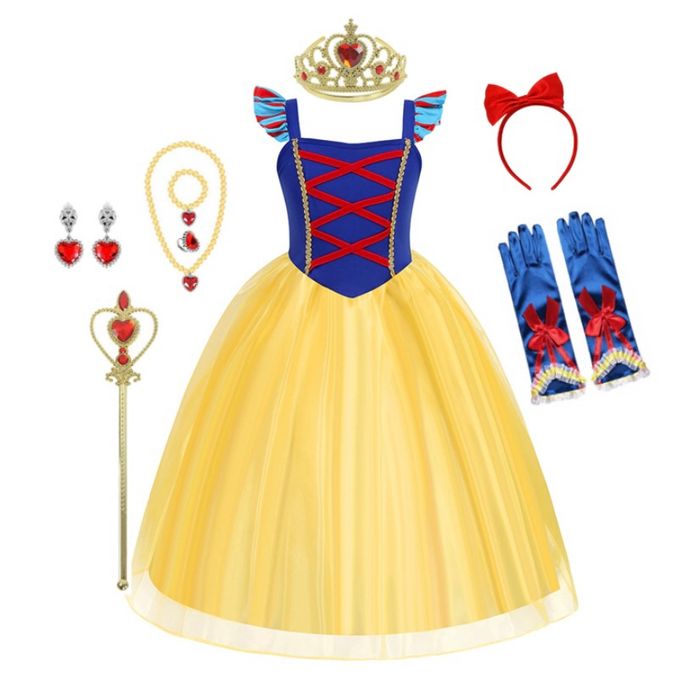 Déguisement Robe princesse Blanche Neige et ces accessoires Taille 4-5ans