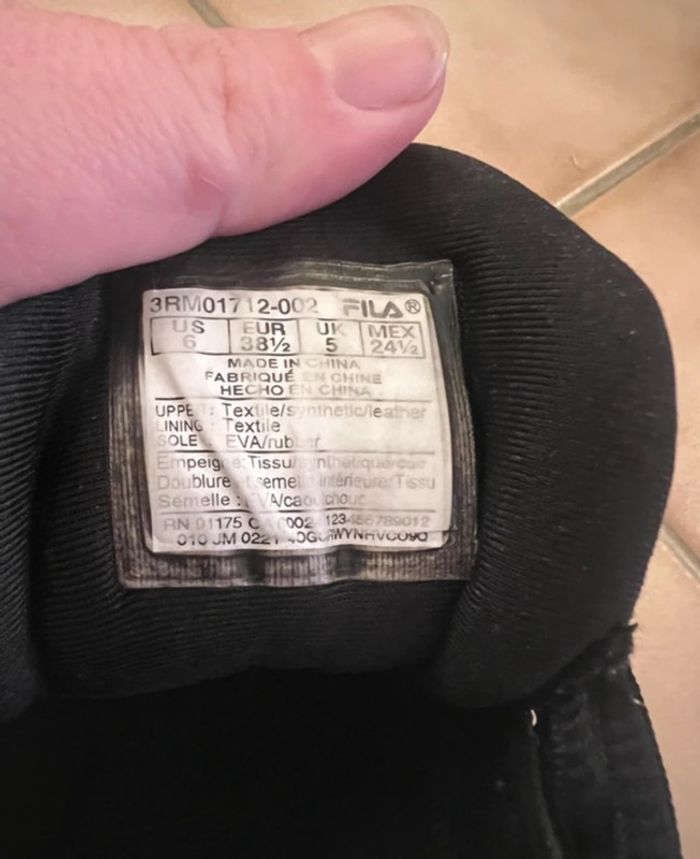 Fila ray tracer noir taille 38,5 - photo numéro 4