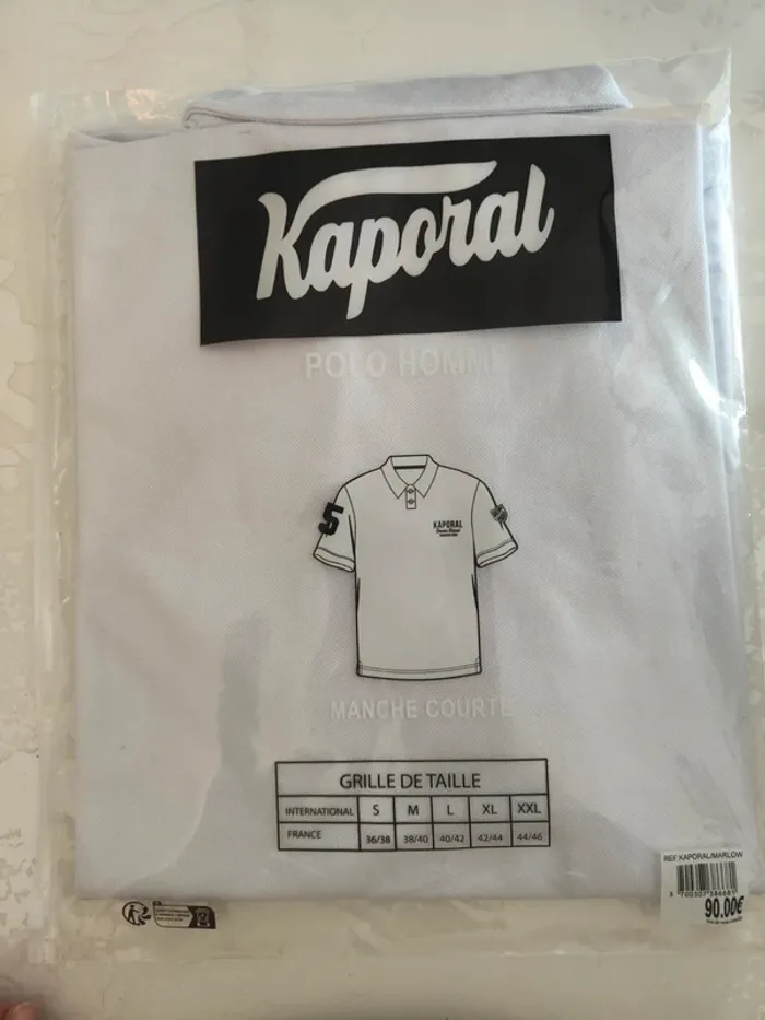 Polo homme Kaporal blanc L - photo numéro 2